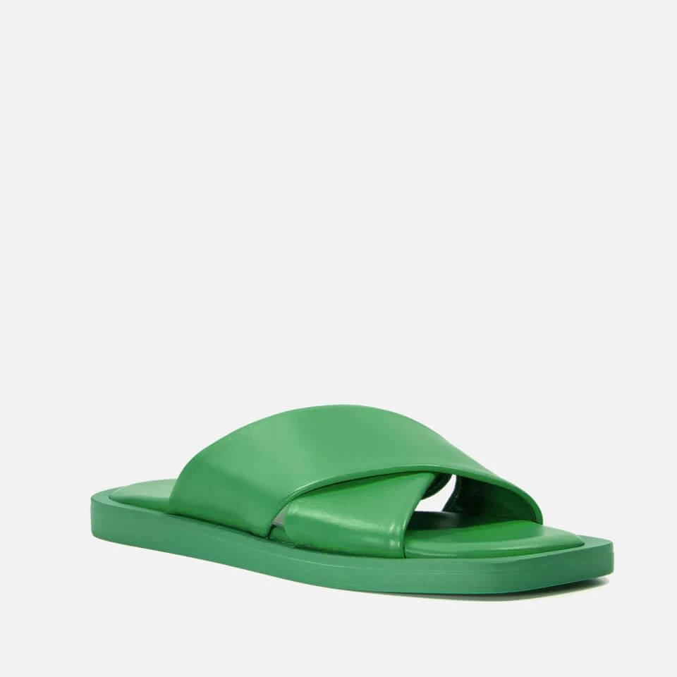 Dune DUNE LONDON LICORICE CROSS FRONT LEATHER SANDALS 2