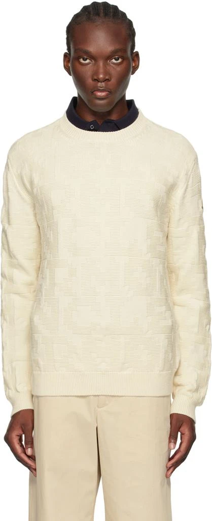 Moncler Off-White Wool Sweater 1