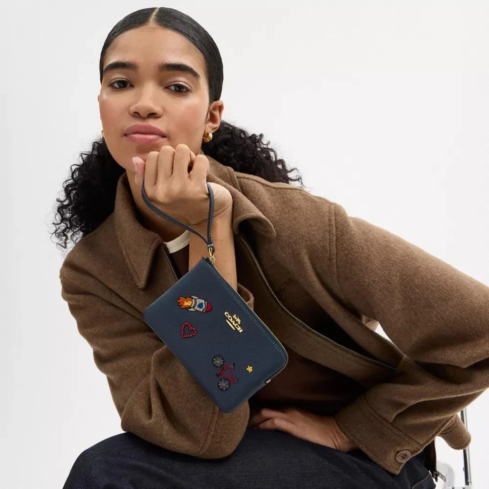 Coach Corner Zip Wristlet 3