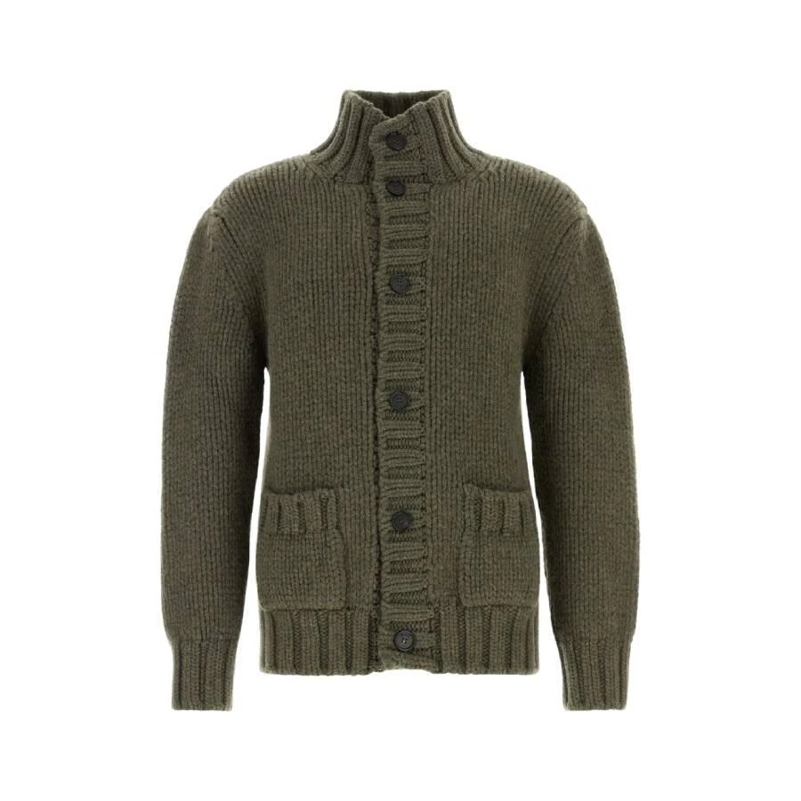 Salvatore Ferragamo High Neck Long Sleeve Cardigan 1