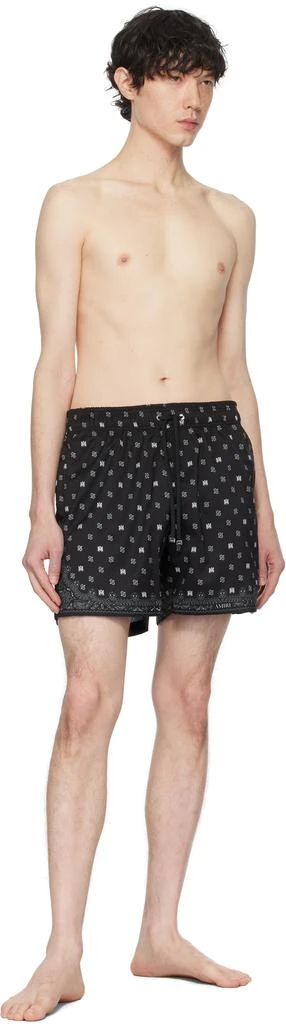 AMIRI Black MA Paisley Swim Shorts 4