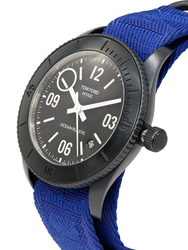 Tom Ford Ocean Plastic Sport 43MM Ocean Plastic & Jacquard Strap Automatic Watch 3