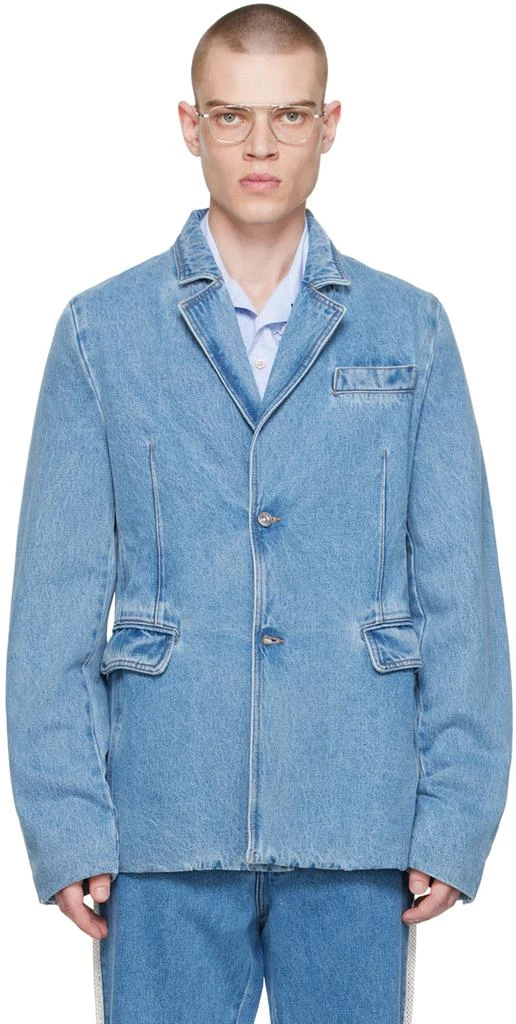 WALES BONNER Blue Eternity Denim Blazer