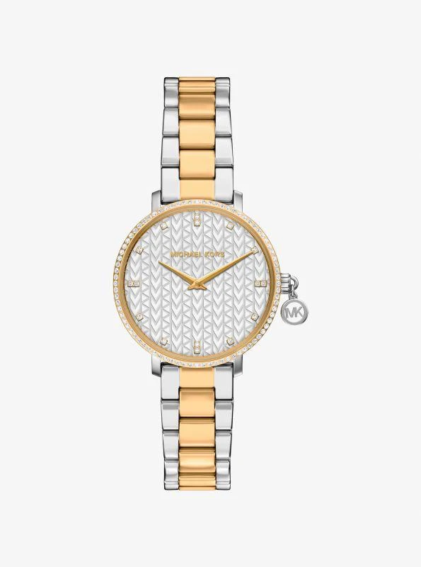 Michael Kors Mini Pyper Pavé Two-Tone Watch