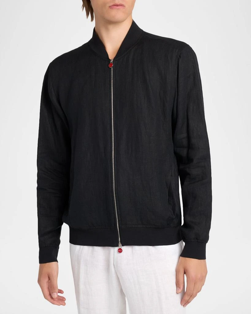 Kiton Men
s Linen Full-Zip Blouson 4