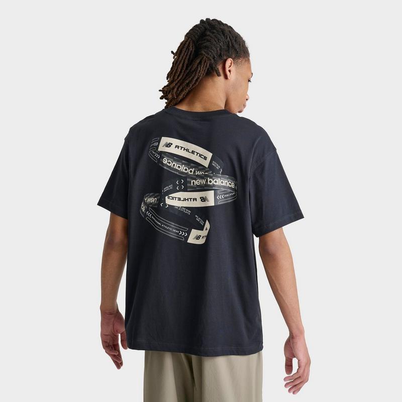 Shop Men's New Balance Linear Graphic T-Shirt on Sale at