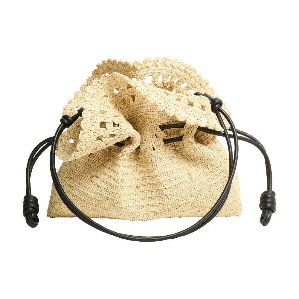 Loewe Flamenco Ruffles medium clutch in raffia 9