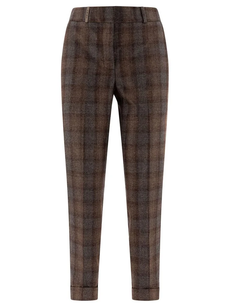 Peserico Peserico Plaid Tapered Pants 1