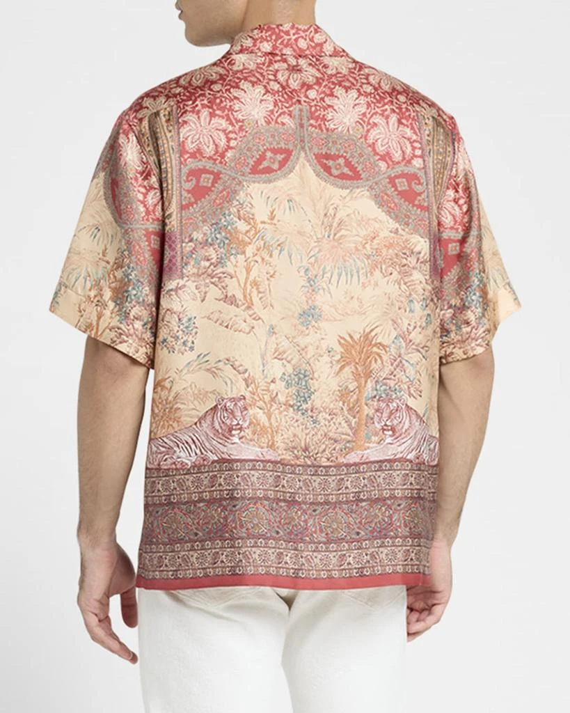 ETRO Men's Printed Silk Bowling Shirt 3