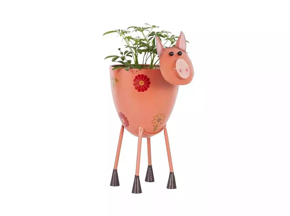 Rosemary Lane Metal Eclectic Planter, 16.20" x 7.80" 3