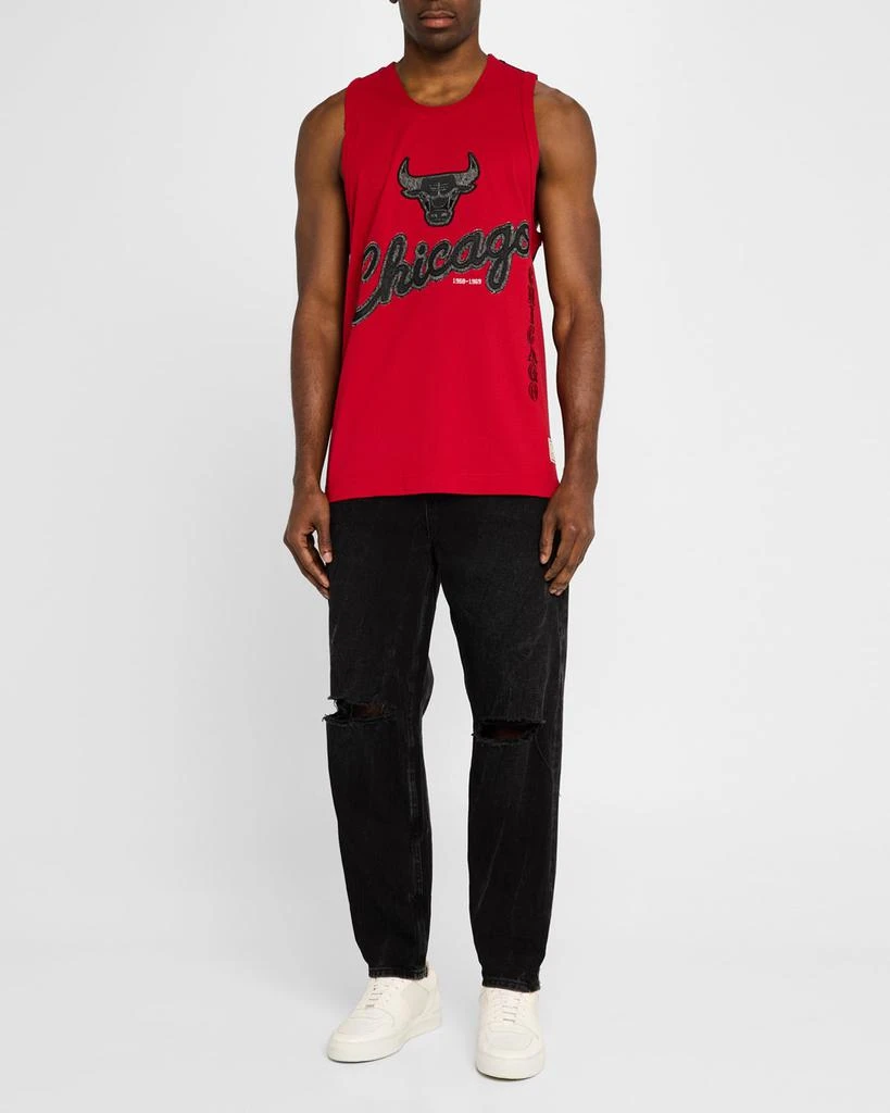 PURPLE Men's Chicago Bulls Mesh Jersey Tank Top 2