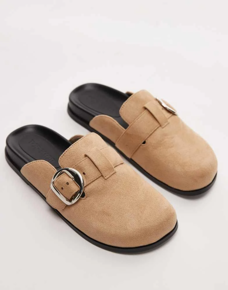 Topshop Topshop Beck clog in tan suede 2