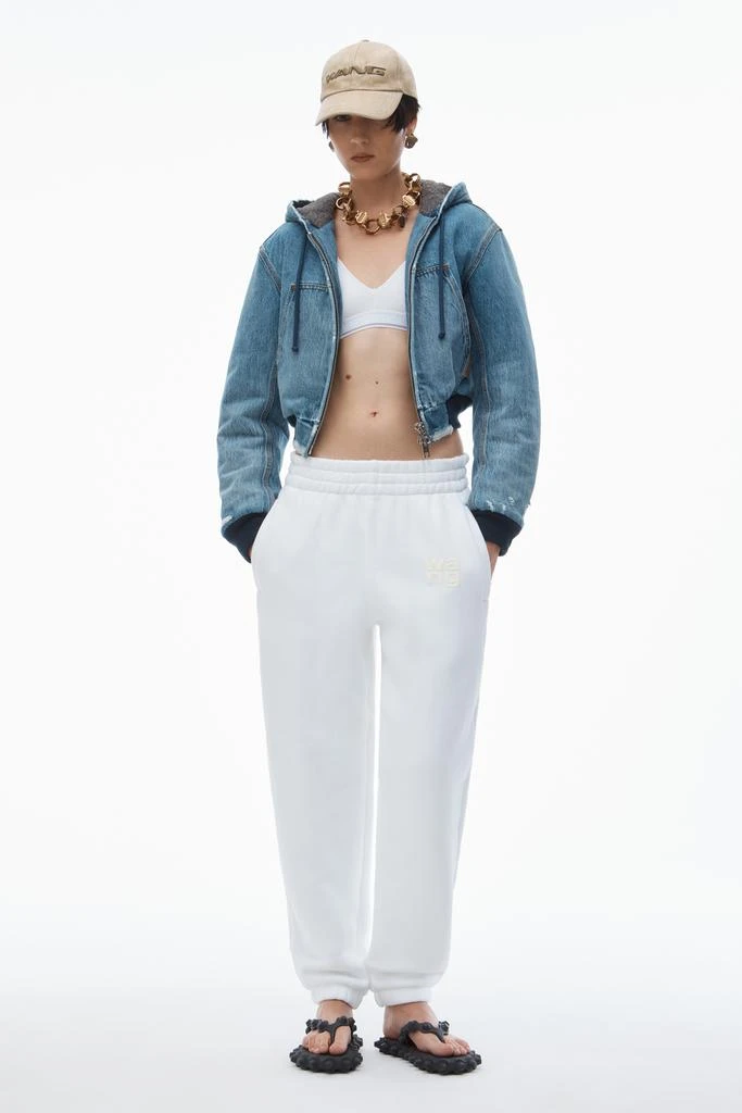 Alexander Wang PUFF LOGO SWEATPANT IN STRUCTURED TERRY 1