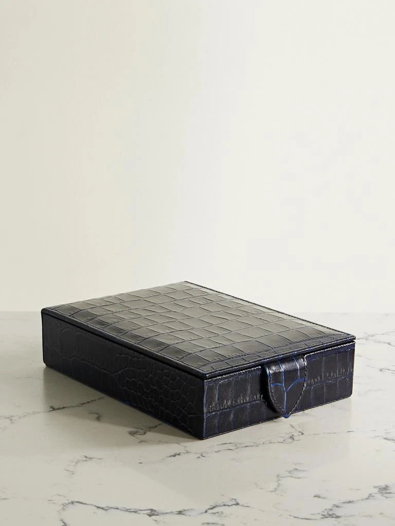 SMYTHSON Mara 仿鳄鱼纹皮革首饰盒 1