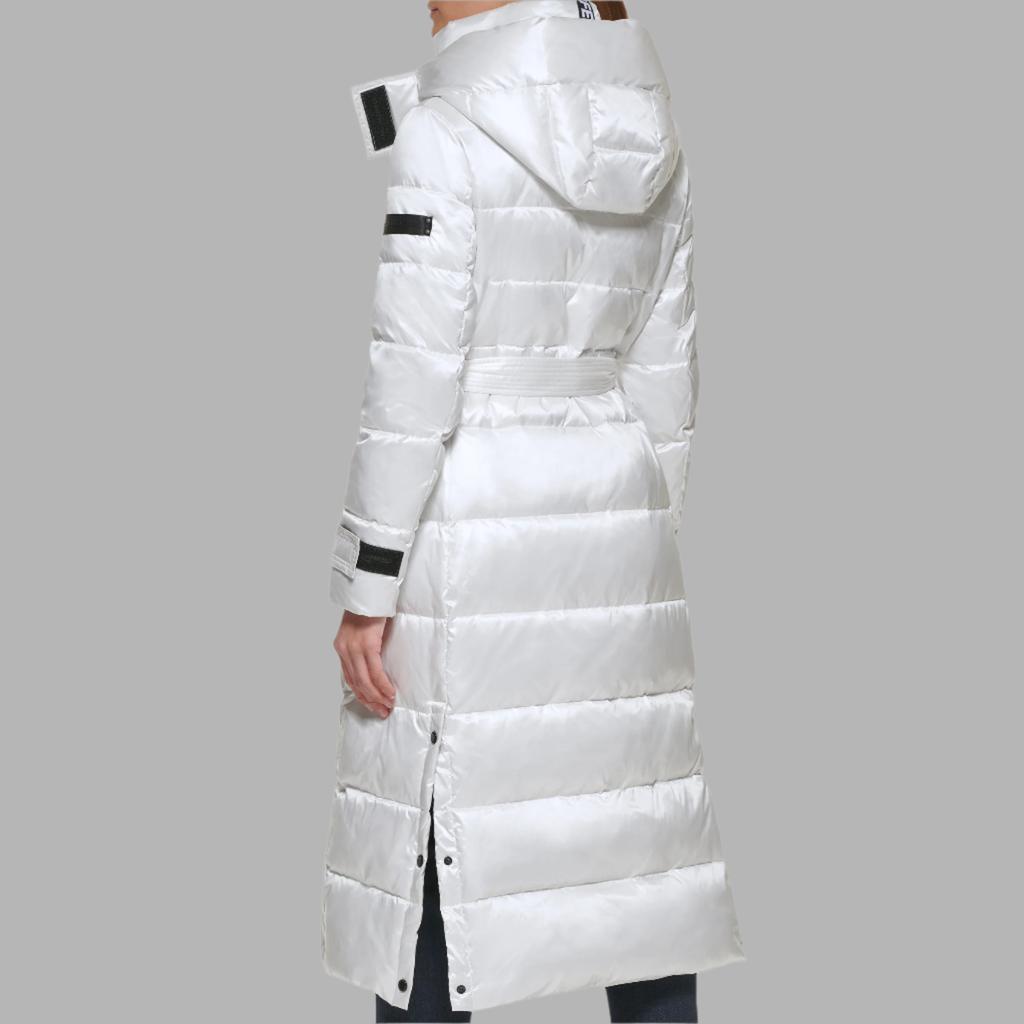 Karl Lagerfeld Paris CONTRAST MAXI BELTED PUFFER