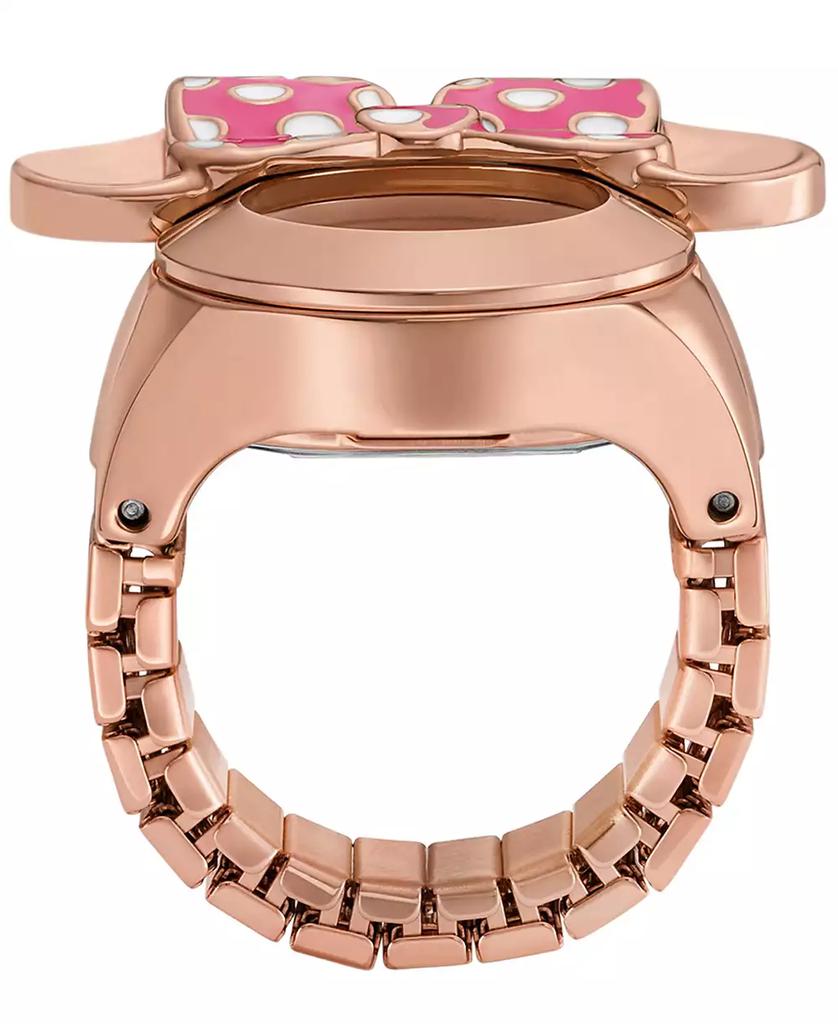Fossil Women's Disney x Fossil Limited Edition Two-Hand Rose Gold-Tone Stainless Steel Watch Ring 16mm