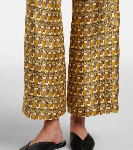 Max Mara Printed silk wide-leg pants 5