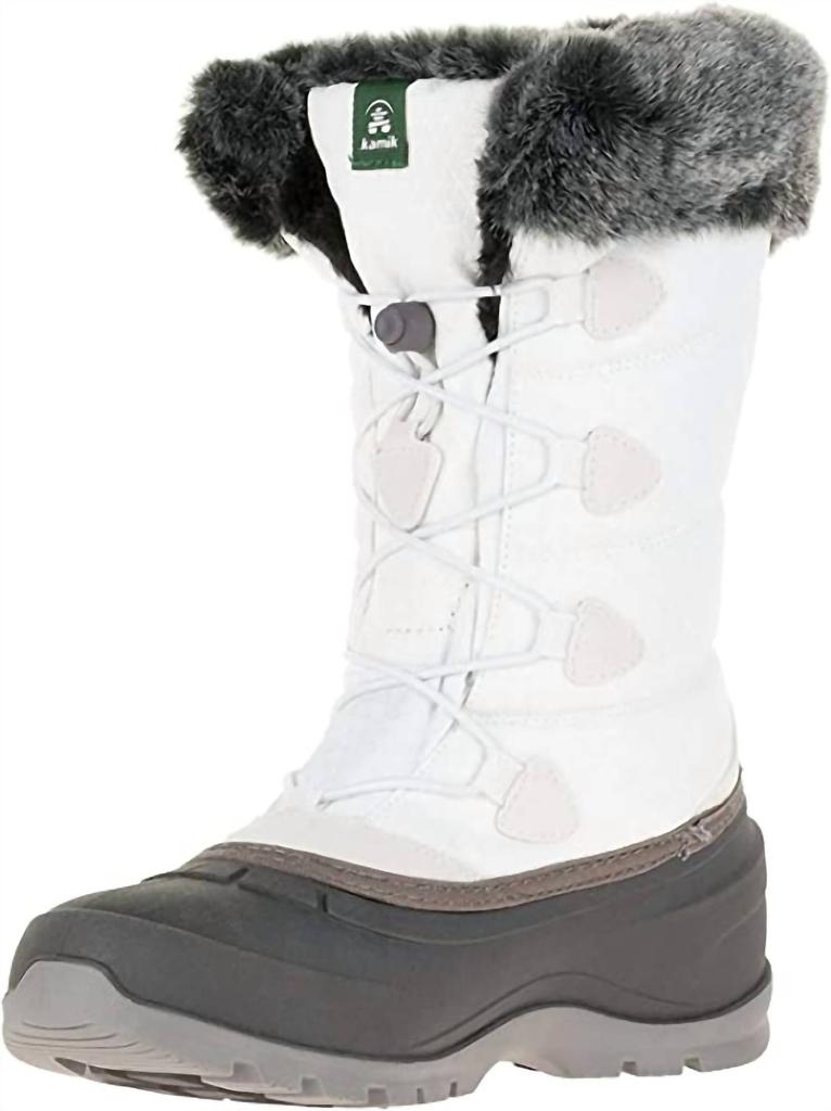 Kamik Kamik - Women's Momentum2 Pull On Rounded Toe Waterproof Fur Trim Ankle Snow Boots