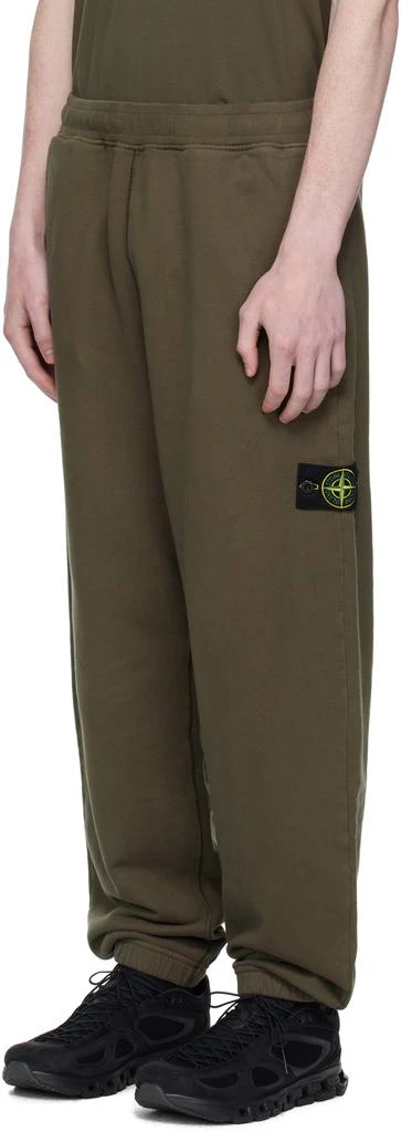Stone Island Khaki 6200004 Brushed Organic Cotton Fleece Sweatpants 4