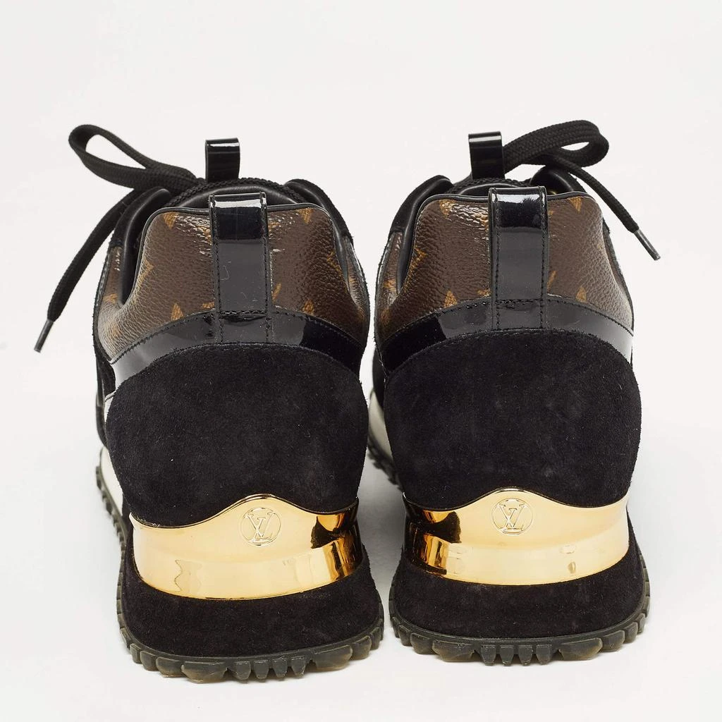 Louis Vuitton Louis Vuitton Brown/Black Monogram Canvas and Suede Run Away Sneakers Size 39 5