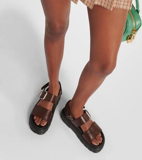 Miu Miu 50 leather platform sandals 4