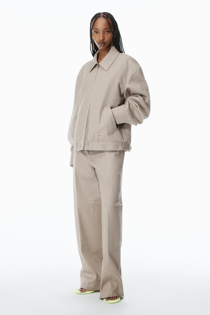 Alexander Wang Crystal Hotfix Workwear-Inspired Jacket
