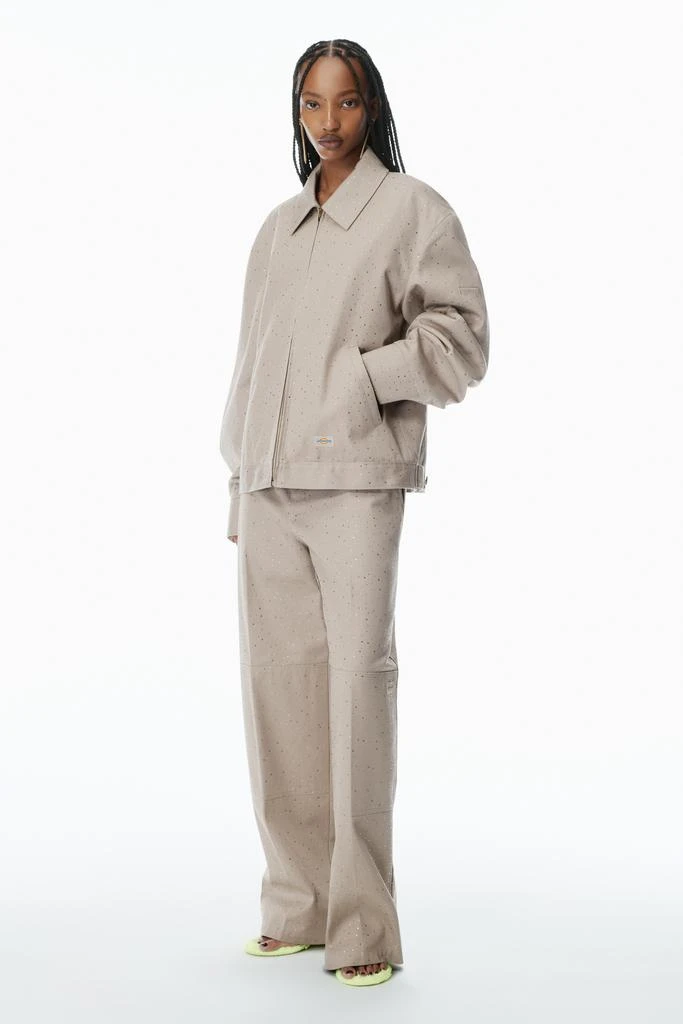 Alexander Wang Crystal Hotfix Workwear-Inspired Jacket 1