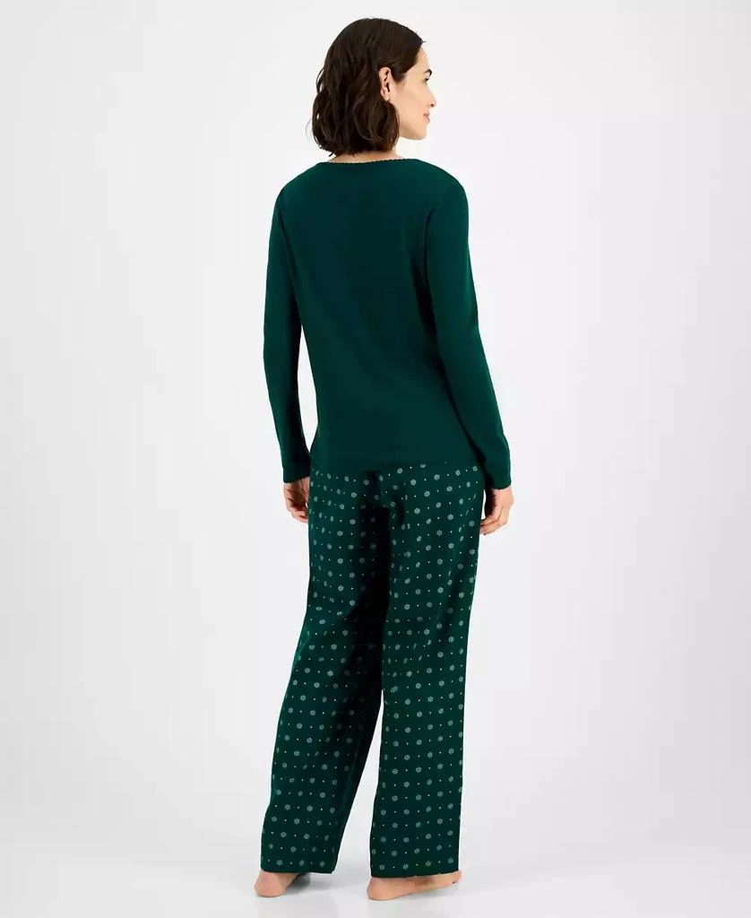 Charter Club Women's Long Sleeve Pointelle Tee, Macy's Exclusive 3