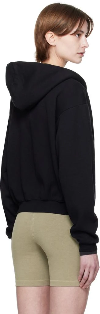 SKIMS Black Cotton Fleece Classic Zip Up Hoodie 3