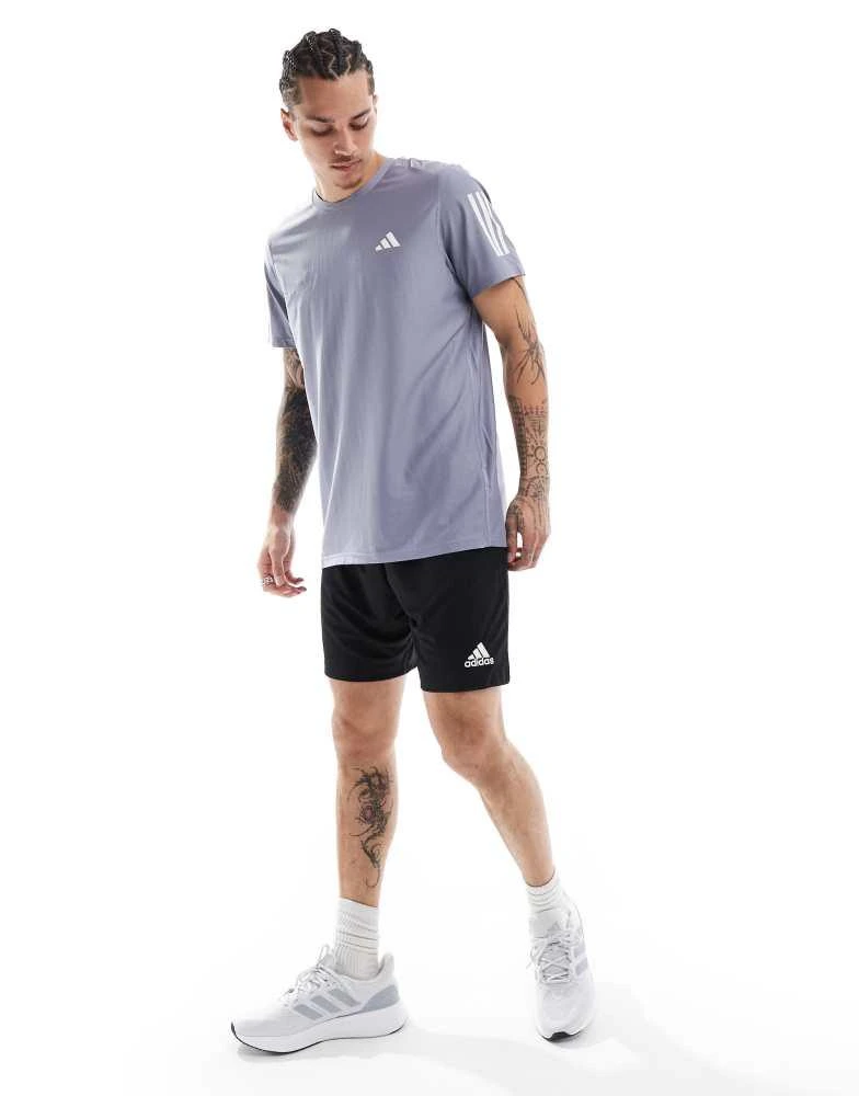 Adidas adidas Running Own the run tee in silver violet 2