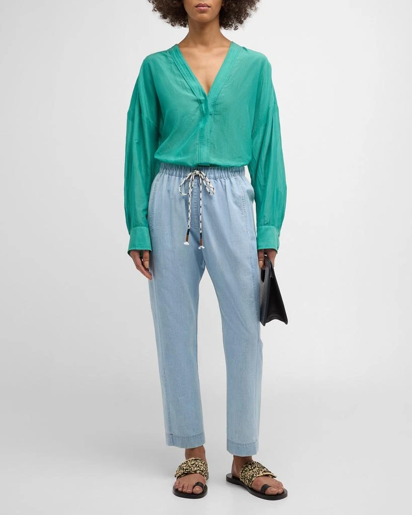 XIRENA Draper Cropped Cotton Denim Pants 3