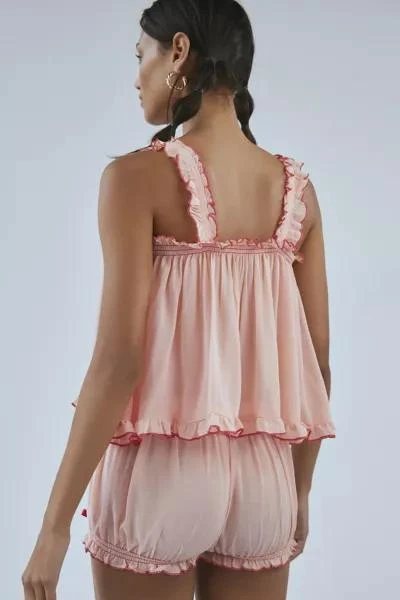 Out From Under Out From Under Colette Sheer Ruffle Tank Top & Bloomer Short Set 4