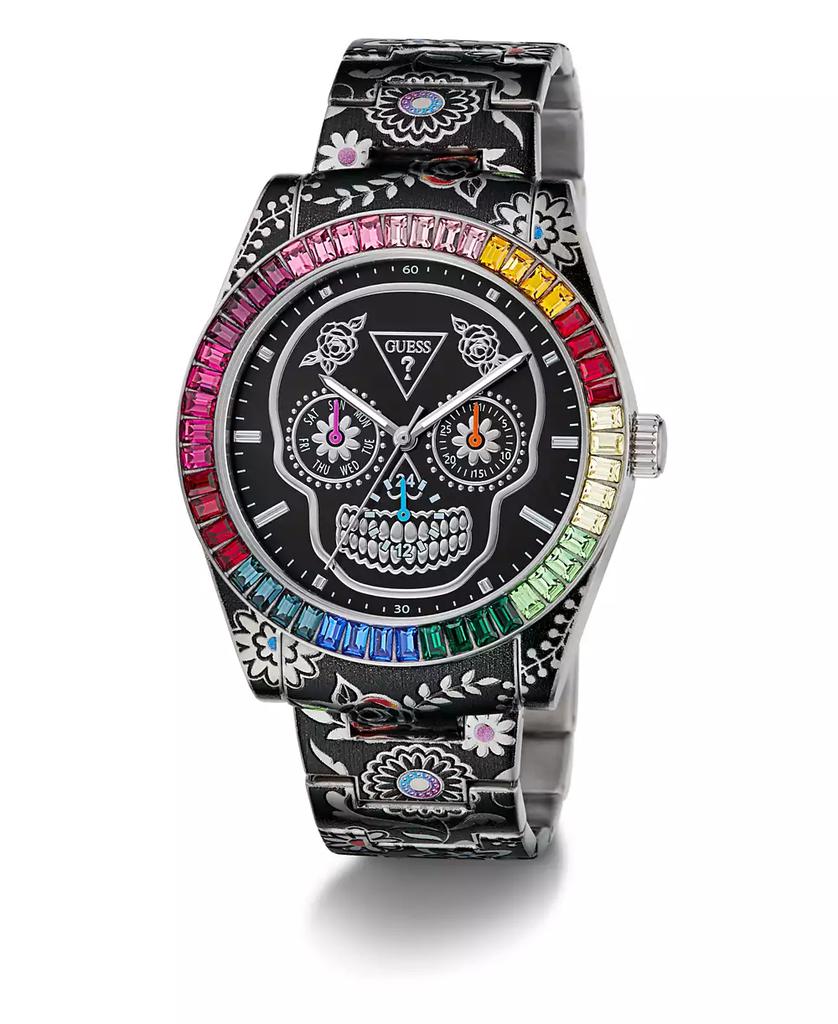 GUESS Men's Silver Tone Multi-function Watch, 42mm