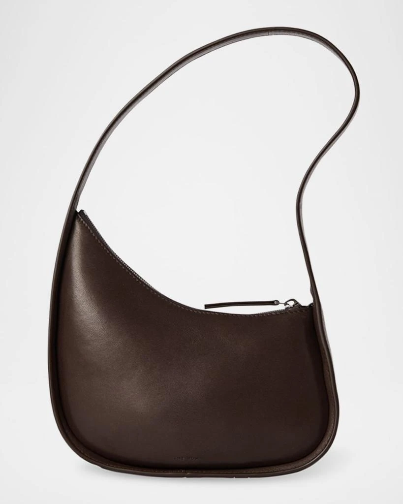 The Row Half Moon Shoulder Bag in Silk Leather 1