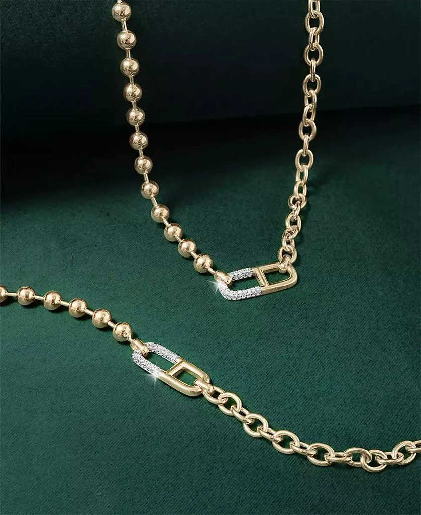 Audrey by Aurate Diamond Horizontal Link Two-Chain 18" Pendant Necklace (1/5 ct. t.w.) in Gold Vermeil, Created for Macy's 3