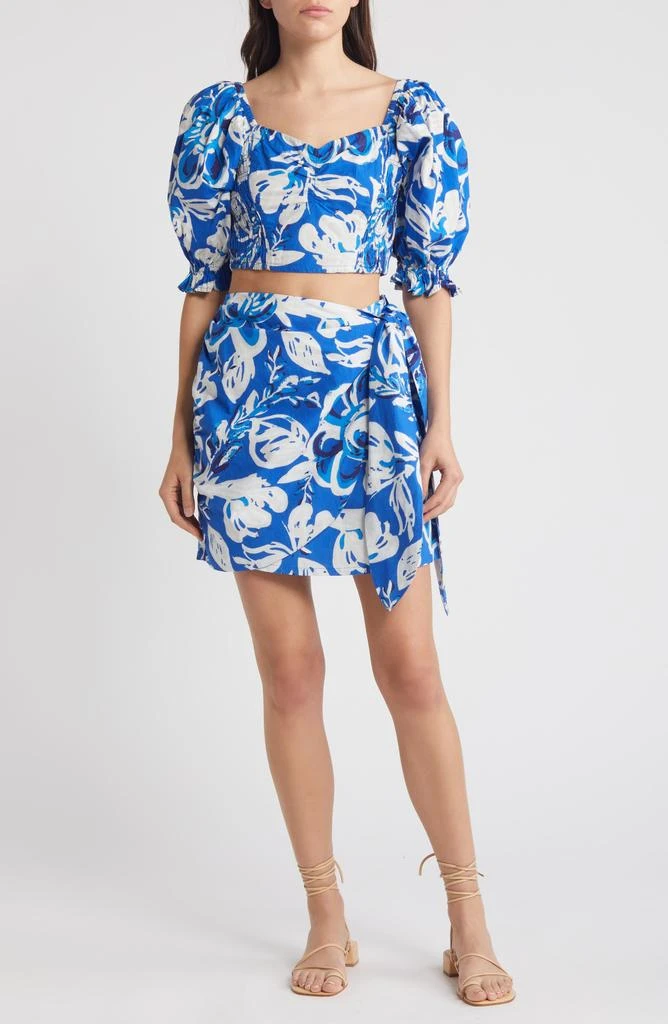 Cleobella Rayna Floral Print Puff Sleeve Crop Top 7