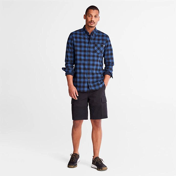 Timberland Men's Nashua River Long-Sleeve Flannel Check Shirt  in Blue 3