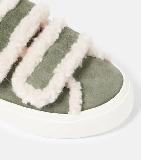 INUIKII Shearling-trimmed suede sneakers 5