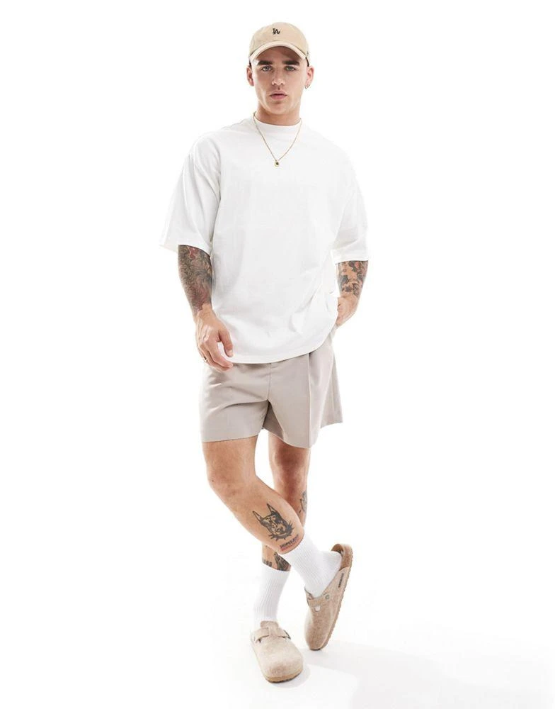 River Island River Island oversized studio t-shirt in ecru 3