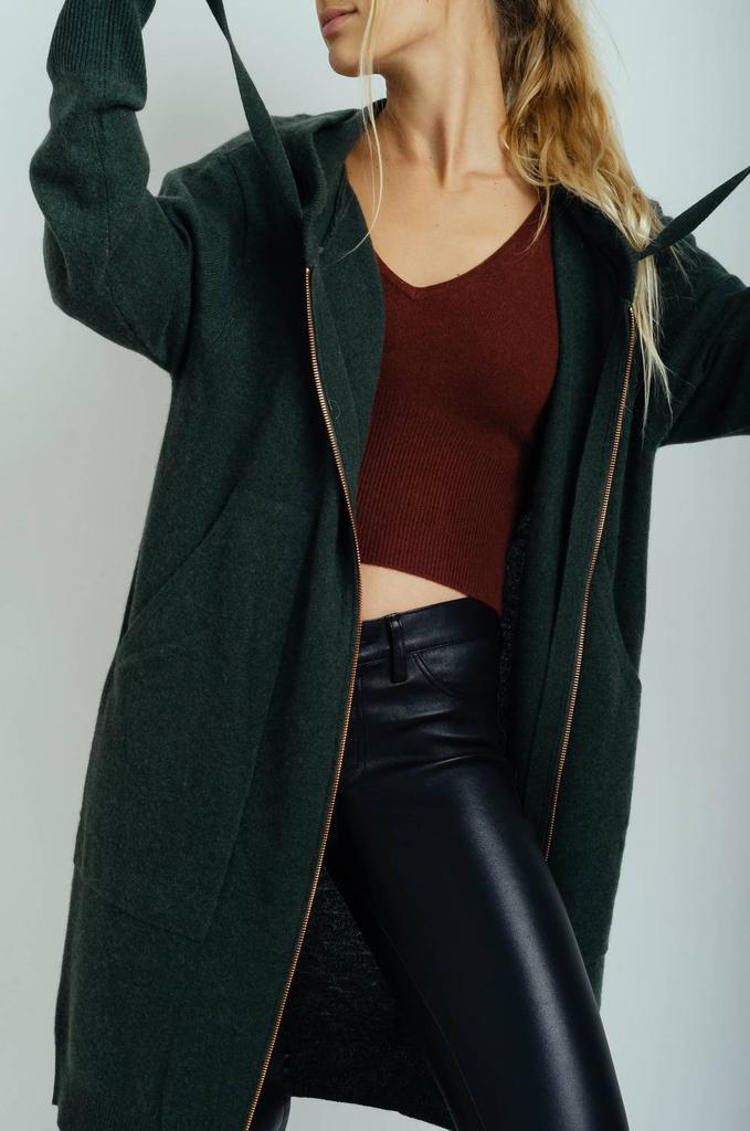 CRUSH CASHMERE Crush Cashmere - Rio Long Hooded Cardigan