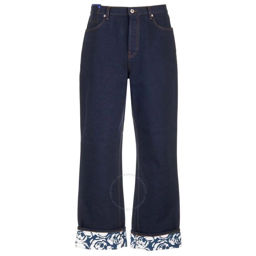 Burberry Rose-Print Straight-Leg Jeans