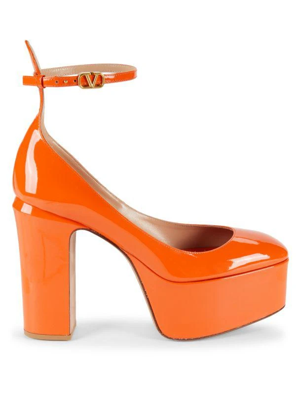 Valentino 115MM Ankle Loop Patent Leather Pumps High Heels