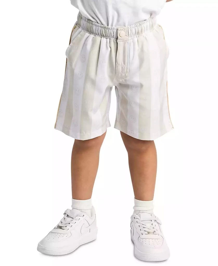Sovereign Code Big Boys Striped Smile-Print Swim Trunks 1