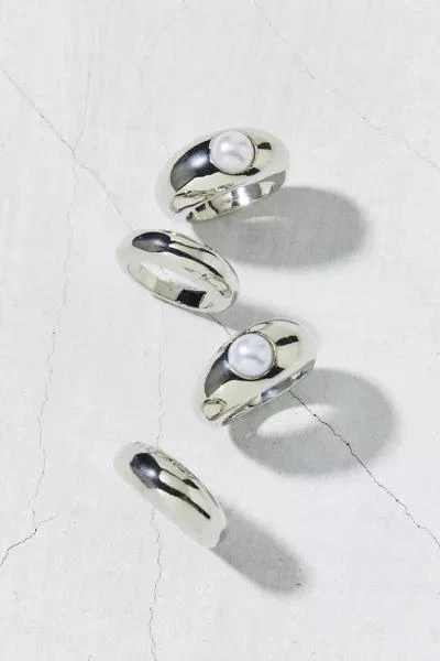 Urban Outfitters Pearl Dome Ring Set 3