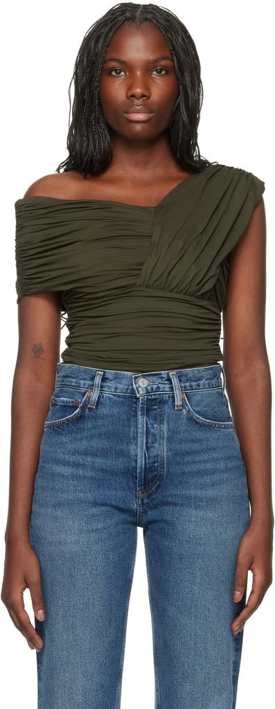 AGOLDE Khaki Etienne Bodysuit 1