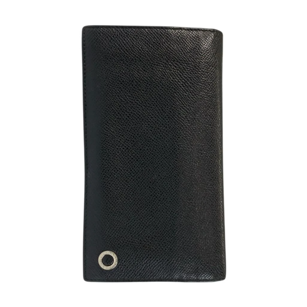 BVLGARI blue Leather Long Wallet (Bi-Fold) (Pre-Owned)