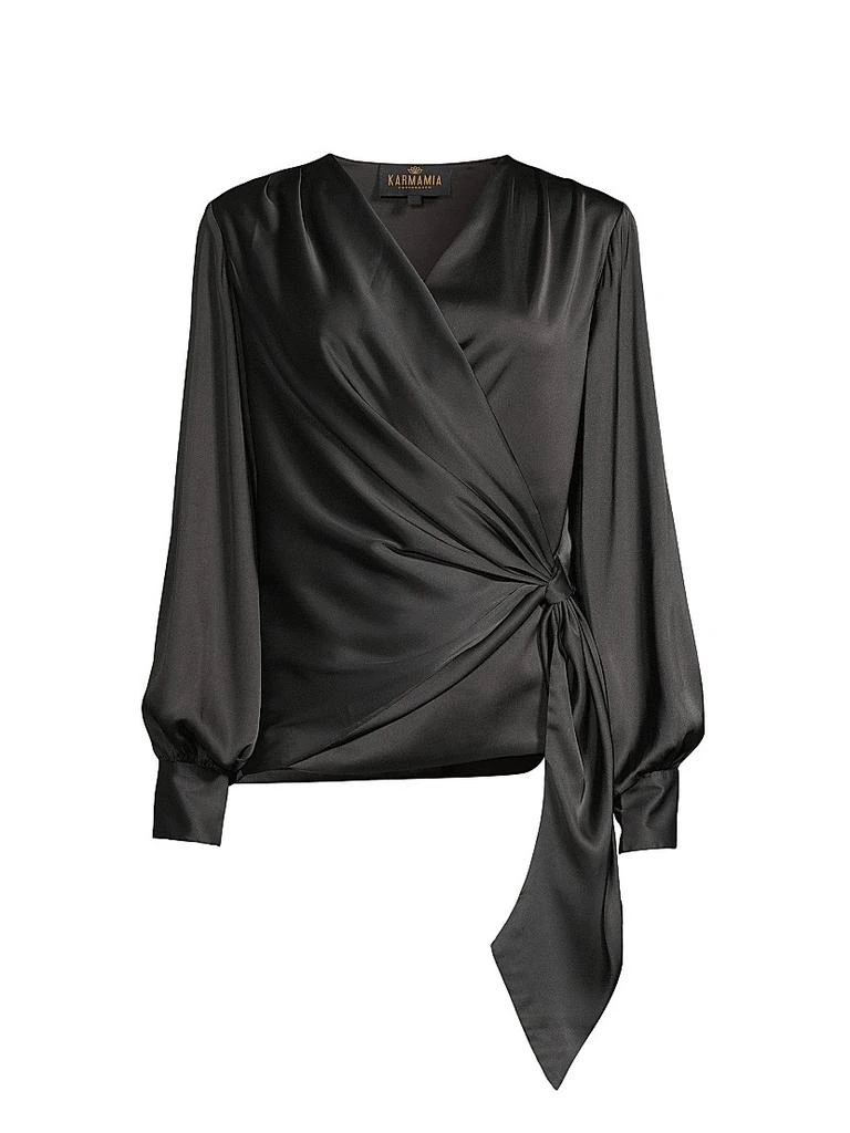 Karmamia Ines Satin Wrap Blouse 1