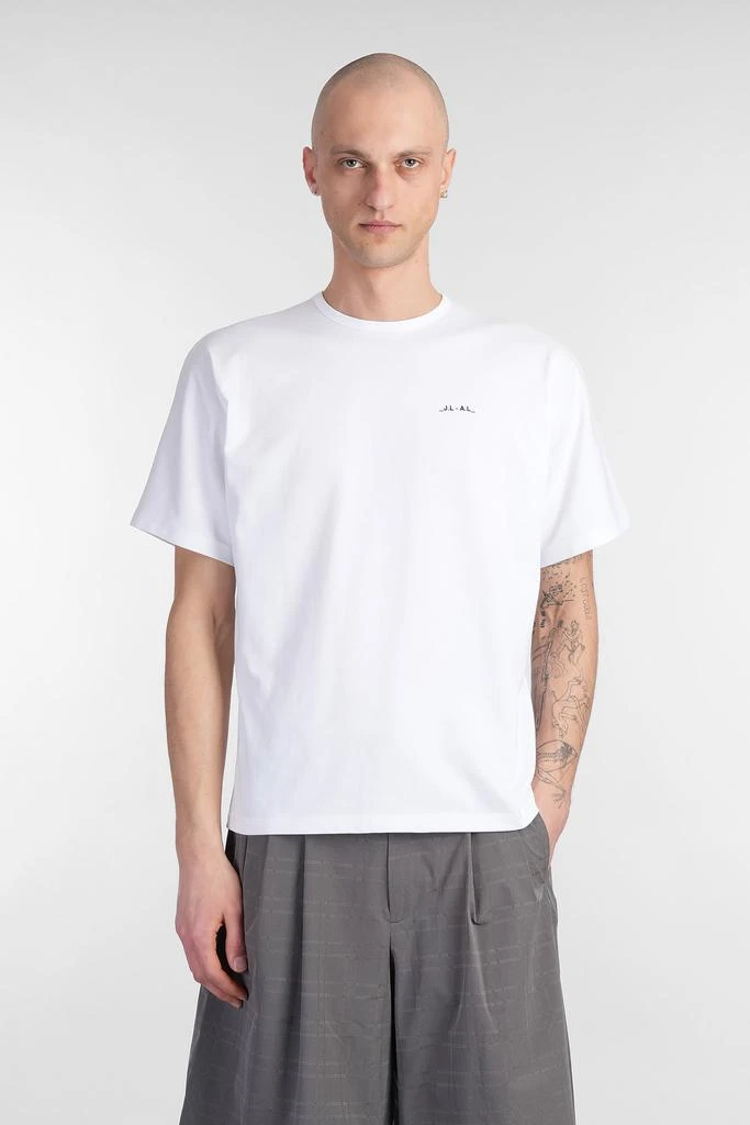 J.L-A.L Dalma Shortsleeve T-shirt In White Cotton 1