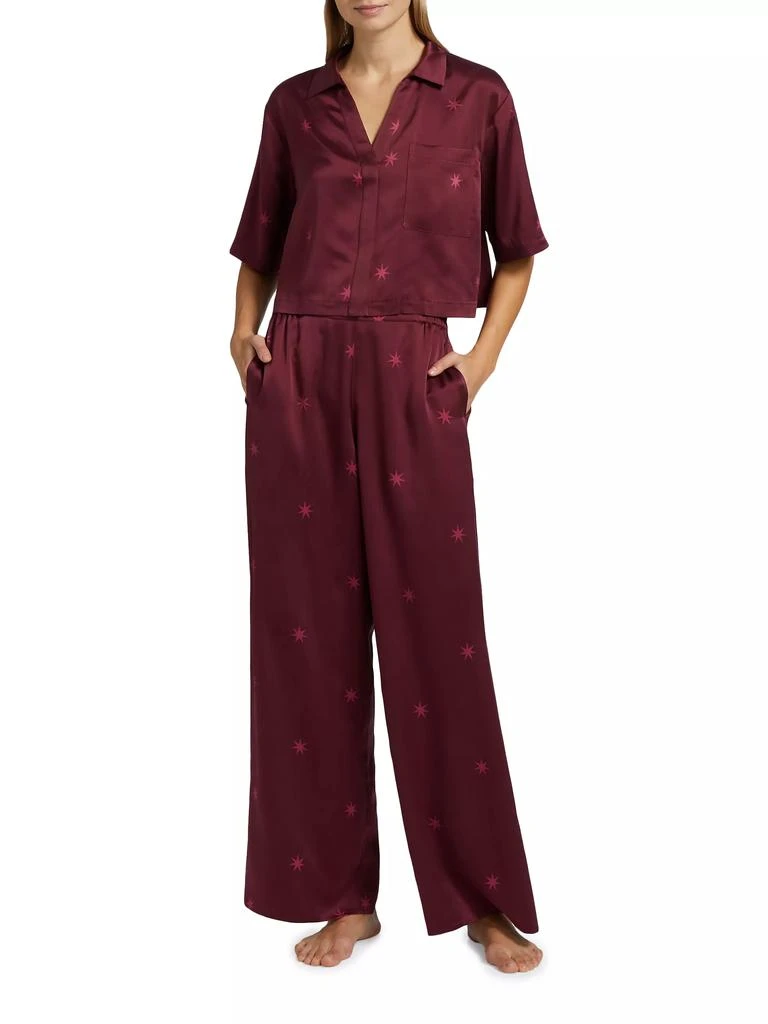 Lunya Washable Silk High-Rise Pants 2-Piece Pajama Set 2