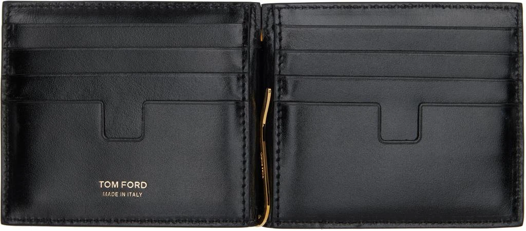 Tom Ford Black Printed Python Money Clip Wallet 3